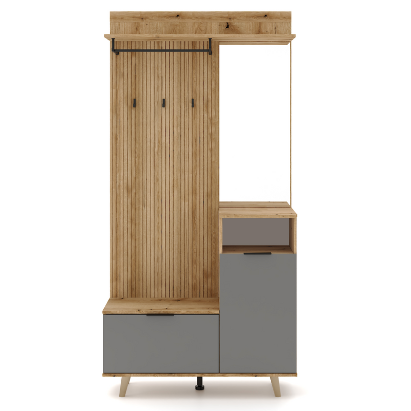 Előszobai készlet, evoke tölgy/grafit, NODRI