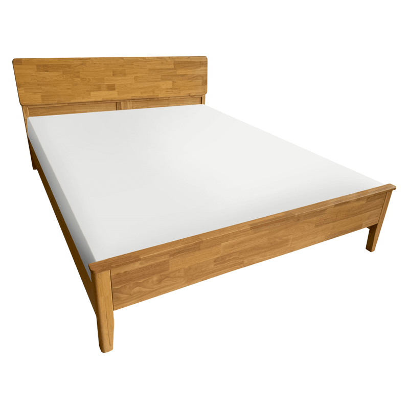 Franciaágy, 160x200, masszív fa, természetes, NOEMI