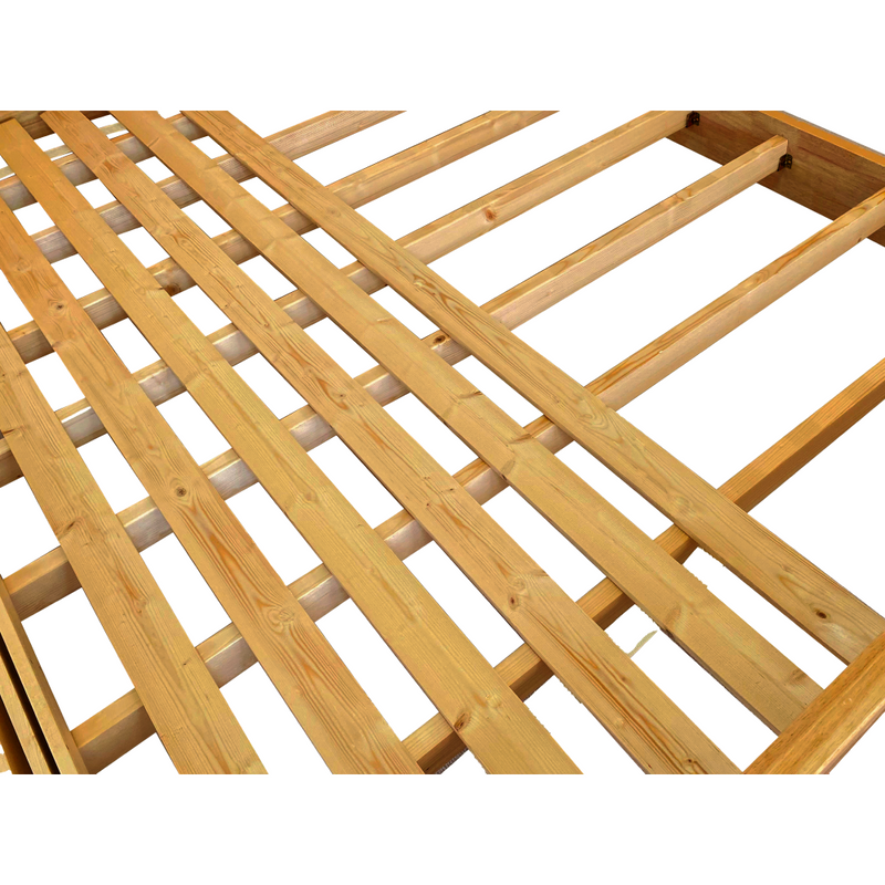 Franciaágy, 160x200, masszív fa, természetes, NOEMI