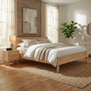 Éjjeliszekrény, masszív fa, természetes, BRUNI