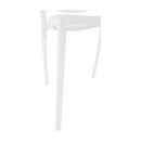 Rakásolható szék, fehér, FEDRA NEW