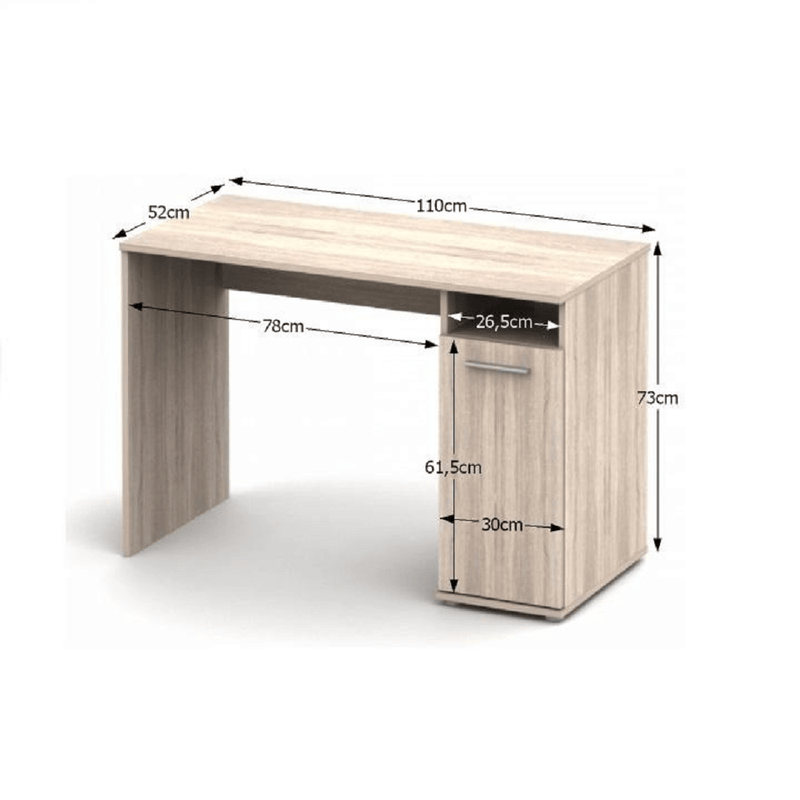 PC asztal, tölgy sonoma,  NOKO-SINGA 21
