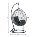 Függőfotel, szürke, NOLEO