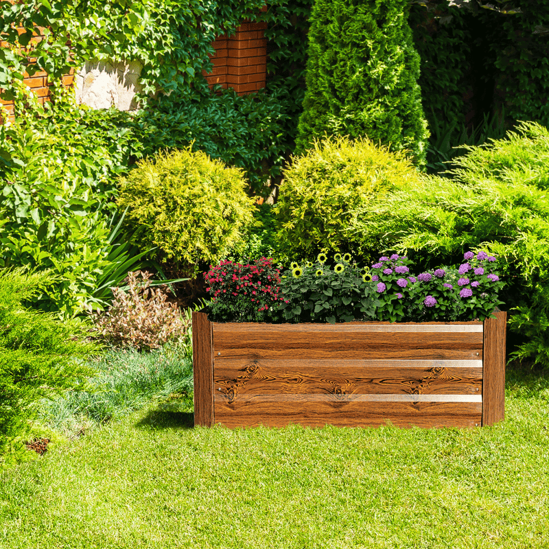 Magasított virágágy, barna, acél, NONKY TYP 2