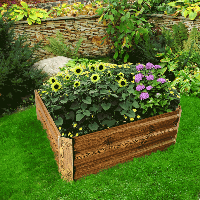 Magasított virágágy, barna, acél, NONKY TYP 2