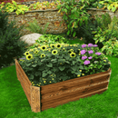 Magasított virágágy, barna, acél, NONKY TYP 4