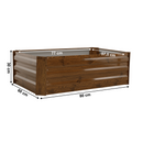 Magasított virágágy, barna, acél, NONKY TYP 2