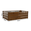 Magasított virágágy, barna, acél, NONKY TYP 5