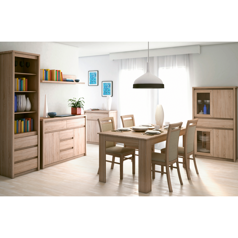 Komód, DTD laminált, tölgy sonoma, NORTY