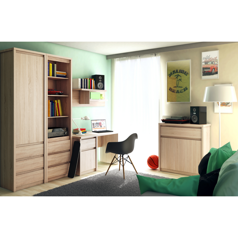 Komód, DTD laminált, tölgy sonoma, NORTY