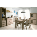 Vitrines szekrény, DTD laminált, tölgy sonoma, NORTY TYP 3