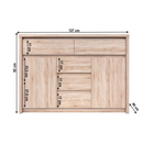 Komód, DTD laminált, tölgy sonoma, NORTY TYP 10