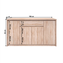 Komód, DTD laminált, tölgy sonoma, NORTY TYP 11