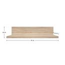 Polc, DTD laminált, tölgy sonoma, NORTY TYP 19