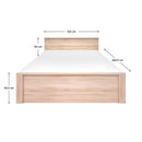 Ágy, 160x200, tölgy sonoma, NORTY TYP 8