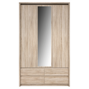 Szekrény tükörrel 3D4S, tölgy sonoma, NORTY TYP 1