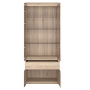 Vitrines szekrény, DTD laminált, tölgy sonoma, NORTY TYP 3