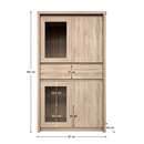 Vitrines szekrény, DTD laminált, tölgy sonoma, NORTY TYP 7