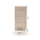 Felsőszekrény, tölgy sonoma, NOVA PLUS NOPL-002-OH