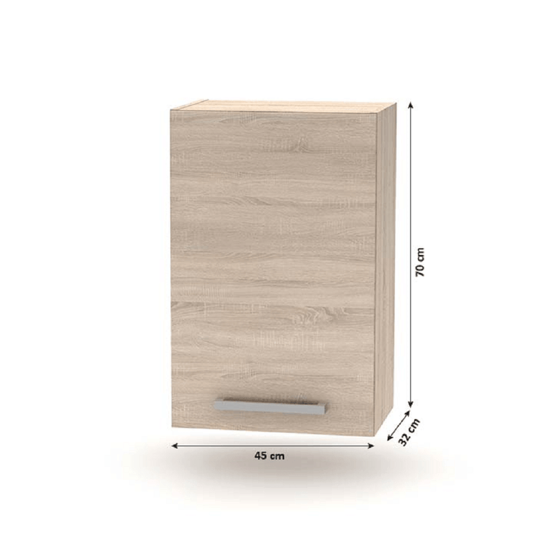 Felsőszekrény 45 1DV,  tölgy sonoma, NOVA PLUS NOPL-024-OH