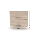 Billenő felsőszekrény 2DV, tölgy sonoma, NOVA PLUS NOPL-015-OH