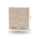 Felsőszekrény 2DV, tölgy sonoma, NOVA PLUS NOPL-007-OH