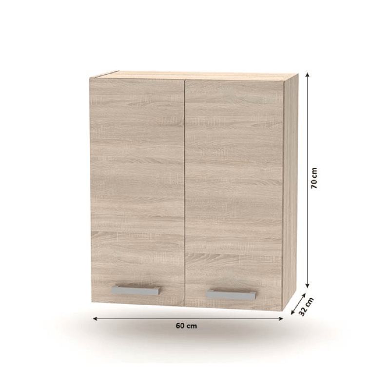 Felsőszekrény 2DV, tölgy sonoma, NOVA PLUS NOPL-007-OH