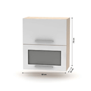 Konyhabútor 2,4 m, tölgy sonoma/fehér, NOVA PLUS