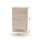 Konyhabútor 2,4 m, tölgy sonoma, NOVA PLUS