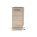 Konyhabútor 2,4 m, tölgy sonoma/fehér, NOVA PLUS