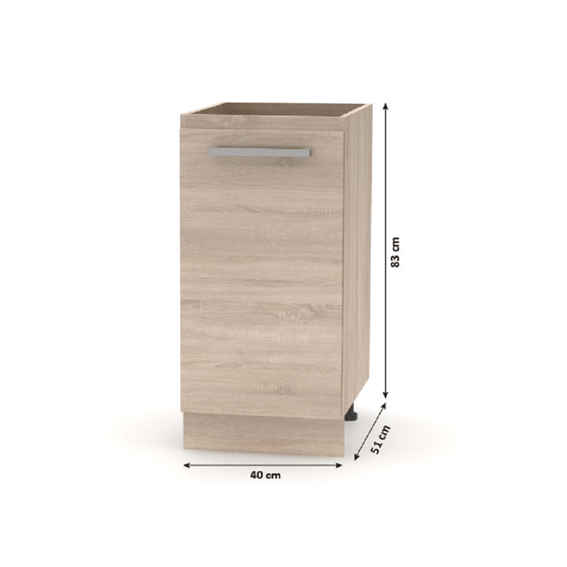 Konyhabútor 2,4 m, tölgy sonoma, NOVA PLUS