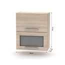 Konyhabútor 2,4 m, tölgy sonoma, NOVA PLUS