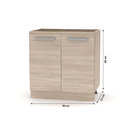 Konyhabútor 2,4 m, tölgy sonoma/fehér, NOVA PLUS