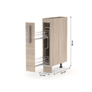 Szekrény kihúzható kosárral 1 DV, tölgy sonoma, NOVA PLUS NOPL-066-VK