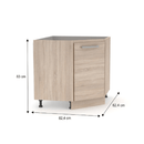 Alsó sarokszekrény, tölgy sonoma, univerzális, NOVA PLUS NOPL-065-RS