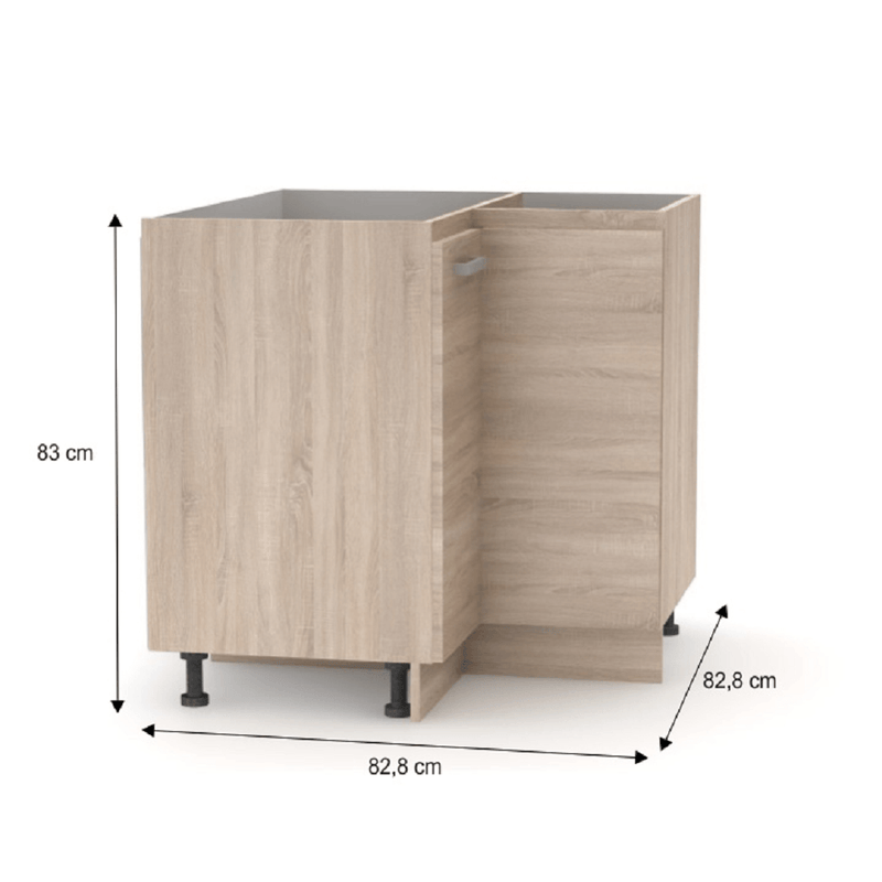 Alsó sarokszekrény, tölgy sonoma, univerzális, NOVA PLUS NOPL-061-RS