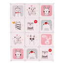 Gyerek moduláris szekrény, rózsaszín/gyerek minta, NURMI