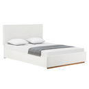 Ágy ráccsal és tárolóval, 180x200, fehér, NUVOLA