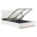 Ágy ráccsal és tárolóval, 180x200, fehér, NUVOLA