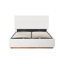 Ágy ráccsal és tárolóval, 160x200, fehér, NUVOLA