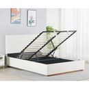 Ágy ráccsal és tárolóval, 180x200, fehér, NUVOLA