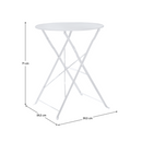 Kerti szett 1+2, fehér, acél, OBAX