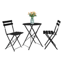 Kerti szett 1+2, fekete, acél, OBAX