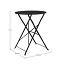 Kerti szett 1+2, fekete, acél, OBAX