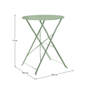 Kerti szett 1+2, zöld, acél, OBAX