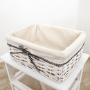 Komód, 2 fiókos, régi fehér RUBY2