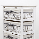 Komód, 5 fiókos, régi fehér, RUBY 5