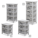 Komód, 2 fiókos, régi fehér RUBY2