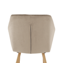 Szék, szövet Taupe szürke-barna/bükk, ODOVEL