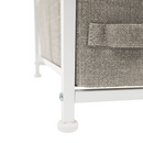 Komód szövet fiókokkal, világosszürke/fehér/bézs, OFELIA TYP 2